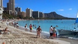 Waikiki Beach with Diamond Head