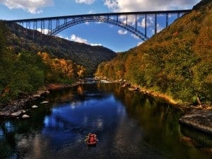New River Gorge Bridge & raft
