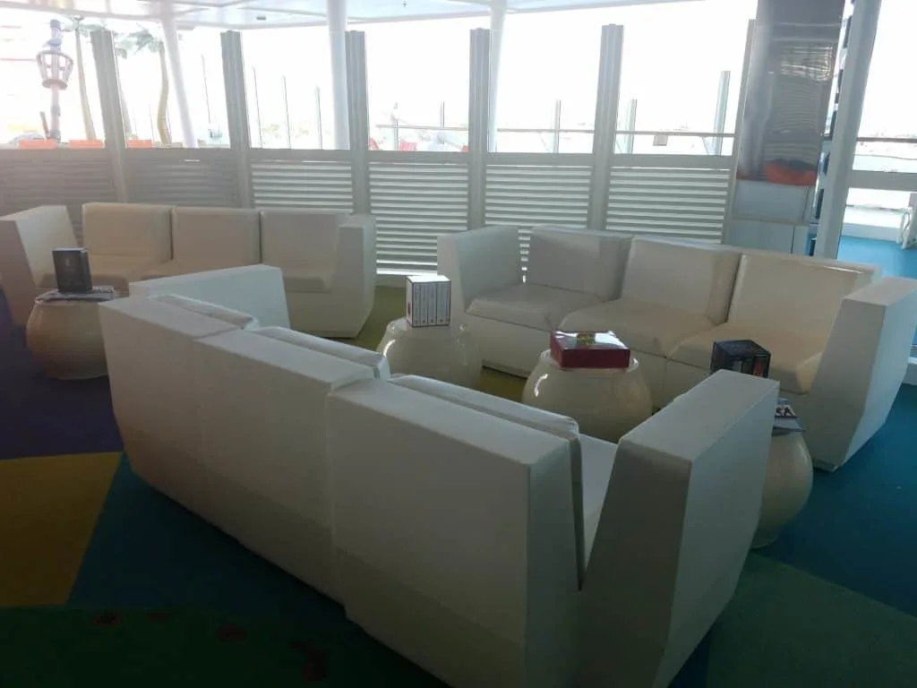 Part of the teen lounge on the Harmony of the Seas