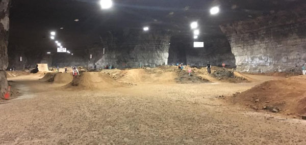 Indoor biking at Louisville Mega Cavern