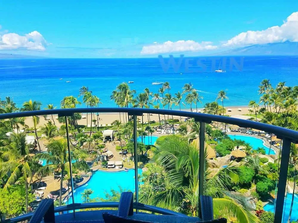 View From Balcony at Westin Maui Resort and Spa