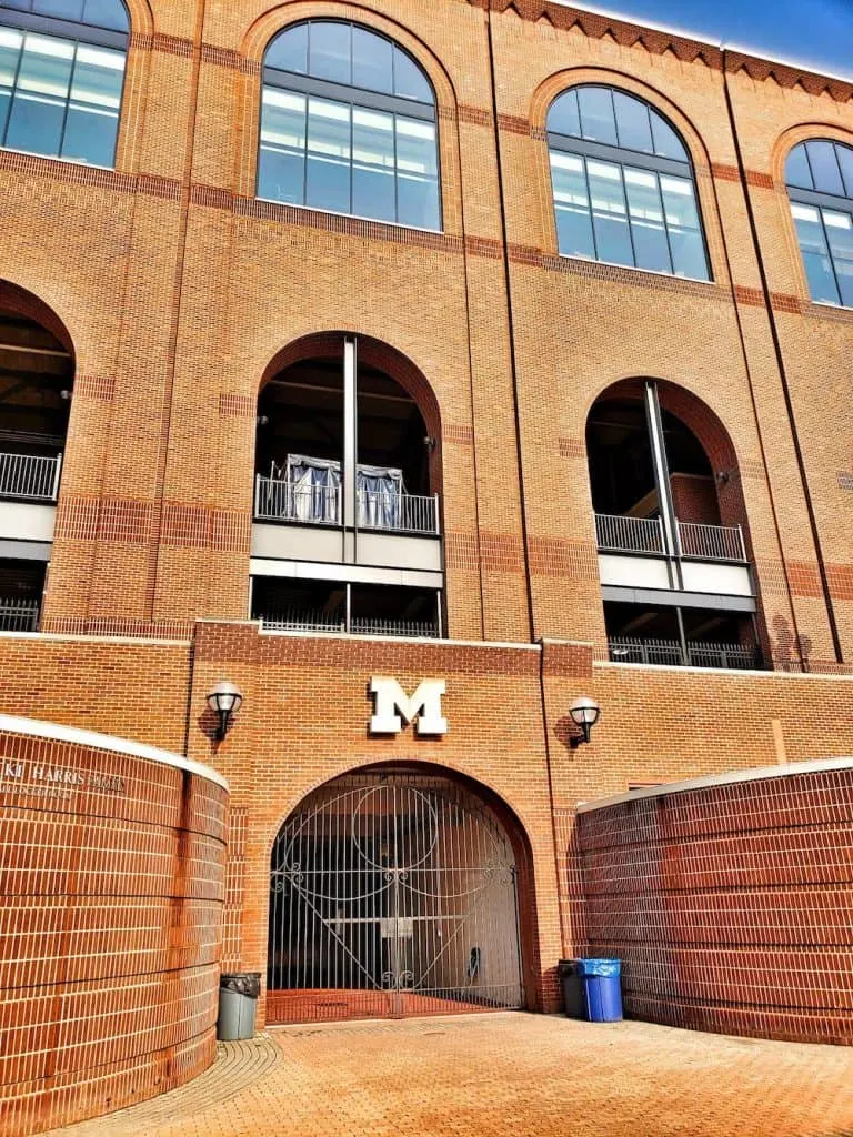  Entrance into the tunnel that leads to the field at Michigan Stadium - Family Vacations U.S. 